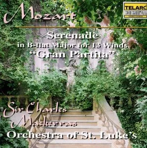 Serenade in B-flat major for 13 Winds "Gran Partita" by Wolfgang Amadeus Mozart / Orchestra of St. Luke's / Charles Mackerras album cover