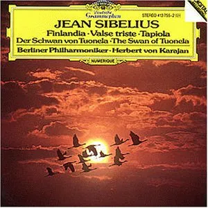Finlandia; Valse triste; Tapiola; Der Schwan von Tuonela by Jean Sibelius / Berliner Philharmoniker / Herbert von Karajan album cover