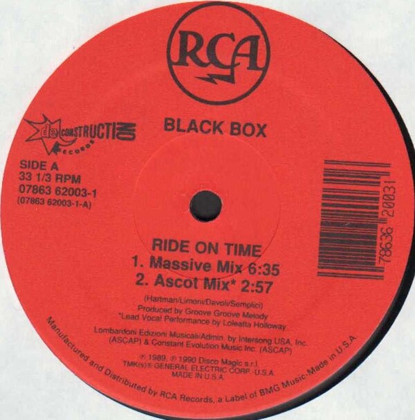 Ride on Time / Ghost Box by Black Box (Single, Italo House