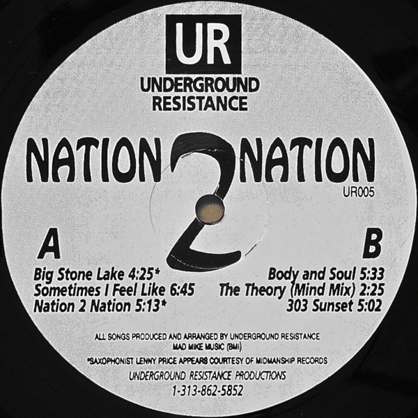 UNDERGROUND RESISTANCE 『NATION 2 NATION』 Nation 2 Nation by Underground Resistance (EP, Detroit