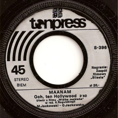 Och, ten Hollywood / Ta noc do innych jest niepodobna by Maanam (Single
