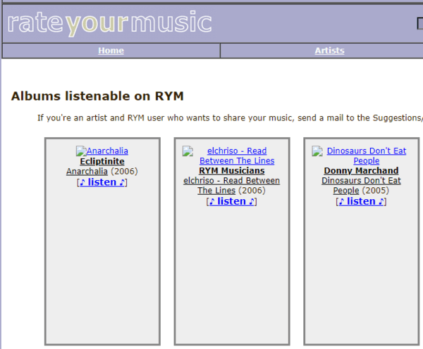 The Lost Albums of the RYM Userbase (2006-2013) - Rate Your Music