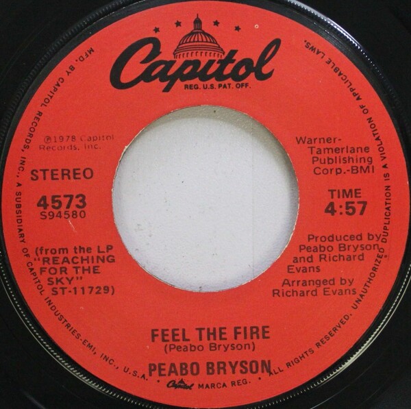 Feel the Fire / A Fool Already Knows by Peabo Bryson (Single