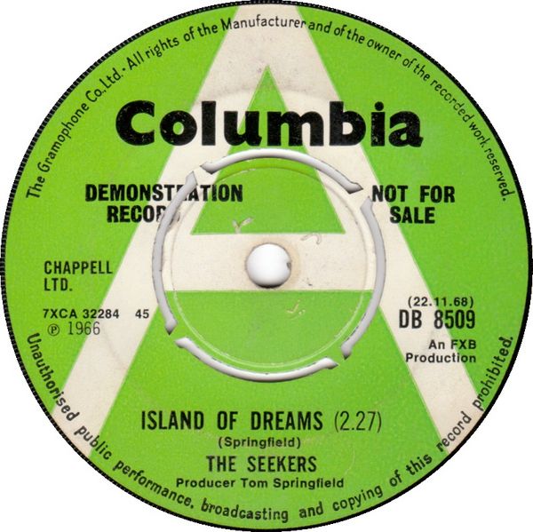Island of Dreams / Red Rubber Ball by The Seekers (Single, Folk Pop