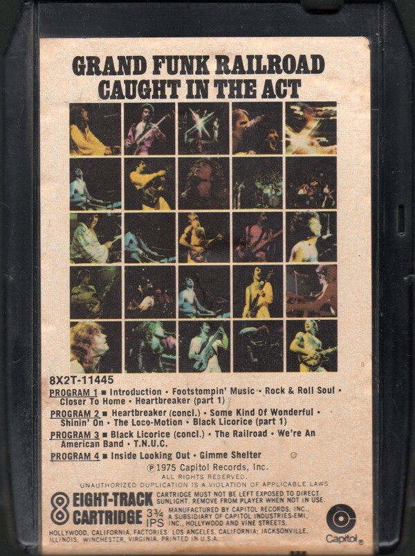 Caught in the Act by Grand Funk Railroad (Album; Capitol; 8X2T