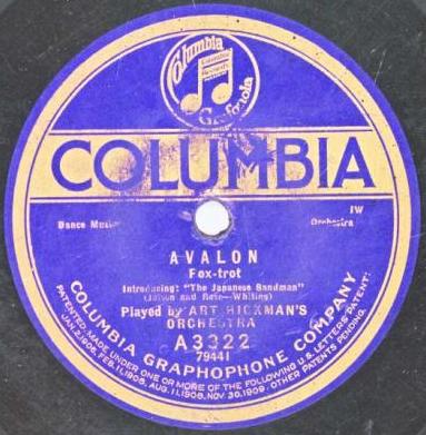 Avalon / The Japanese Sandman by Art Hickman's Orchestra (Single, Jazz
