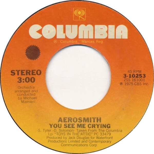 You See Me Crying / Toys in the Attic by Aerosmith (Single, Hard