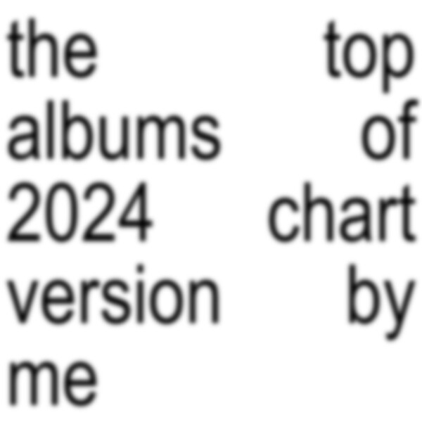 The Top Albums of 2024 chart version by me - Rate Your Music