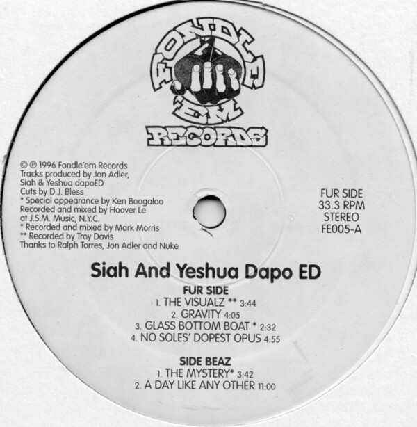 siah and yeshua dapo ed hip hop レコード Siah And Yeshua Dapo ED – Siah And Yeshua Dapo ED – Vinyl