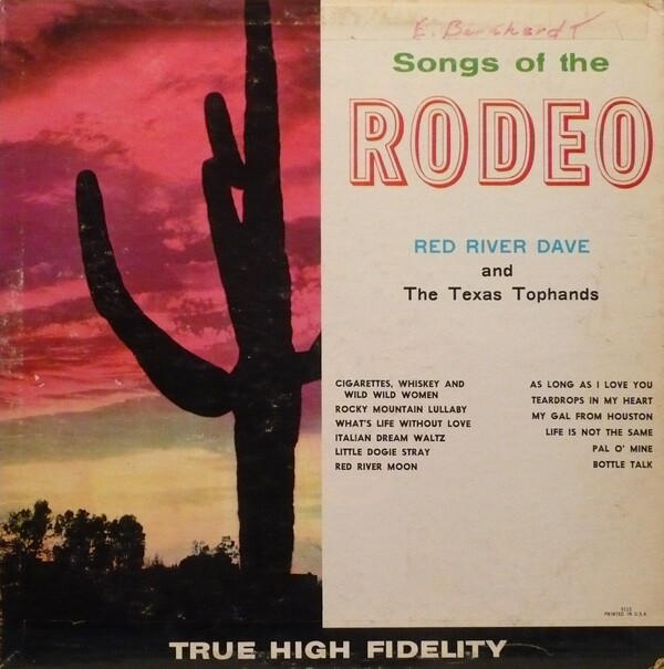 Songs Of The Rodeo By Red River Dave (Album, Country): Reviews, Ratings, Credits, Song List - Rate Your Music