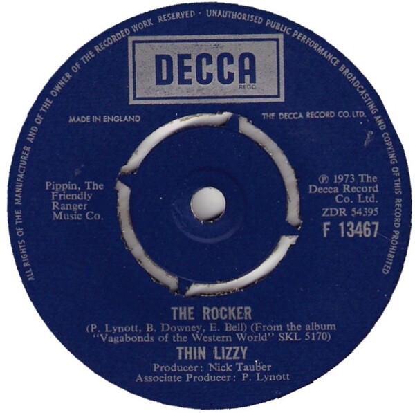 The Rocker / Here I Go Again by Thin Lizzy (Single, Hard