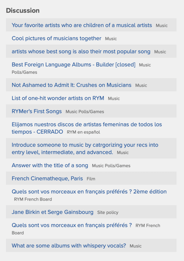 Artists - Rate Your Music