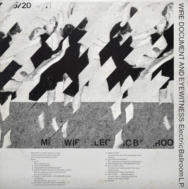 WIRE LIVE DOCUMENT AND EYEWITNESS 見本盤 Document and Eyewitness by Wire (Album, Post-Punk): Reviews