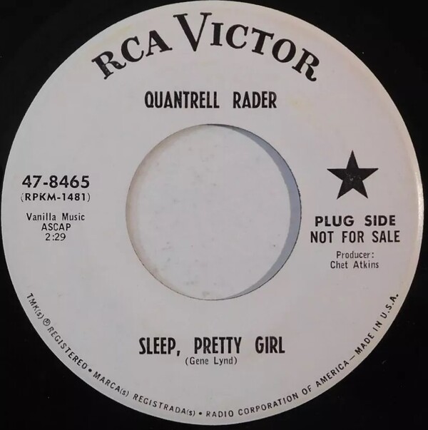 Sleep Pretty Girl / My Blue Heaven by Quantrell Rader (Single; RCA ...