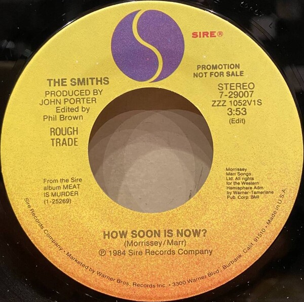How Soon Is Now? by The Smiths (Single; Sire; 7-29007): Reviews