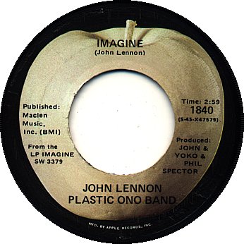 Imagine / It's So Hard by John Lennon / Plastic Ono Band (Single