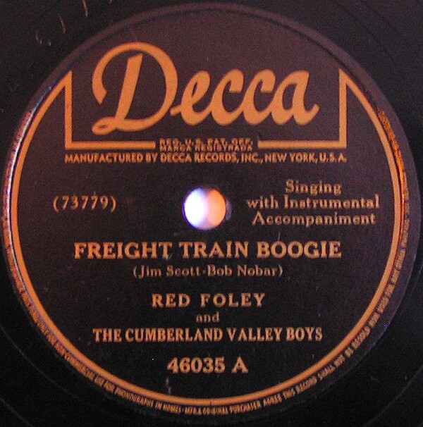 Freight Train Boogie / Rockin' Chair Money by Red Foley (Single ...