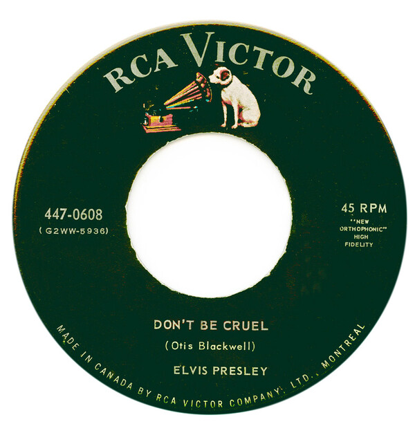 Don't Be Cruel / Hound Dog by Elvis Presley (Single; RCA Victor; 447-0608):  Reviews, Ratings, Credits, Song list - Rate Your Music