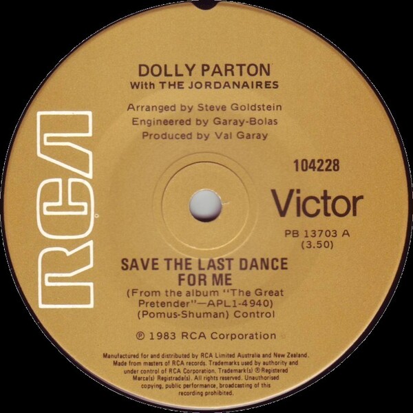 Save the Last Dance for Me / Elusive Butterfly by Dolly Parton (Single
