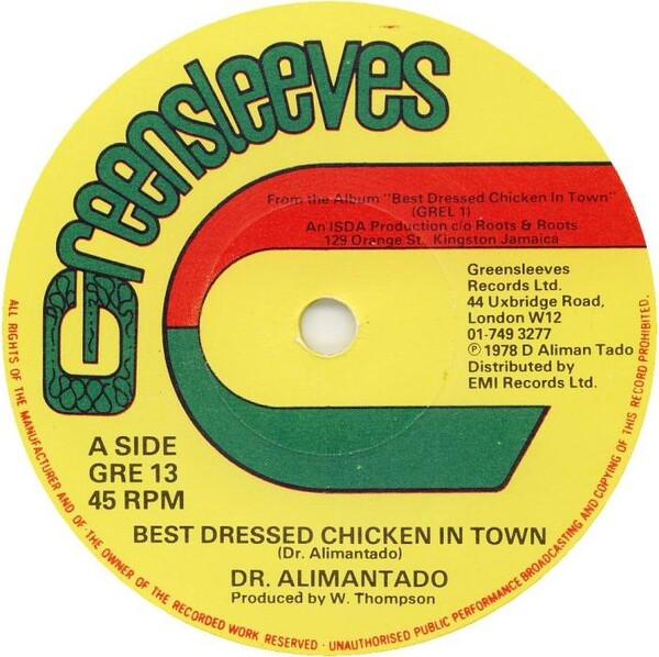 洋楽 Dr. Alimantado I Kill The Barber / Natty I Killed the Barber