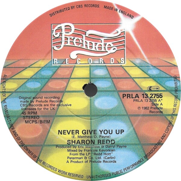 Never Give You Up / Beat the Street by Sharon Redd (Single, Boogie