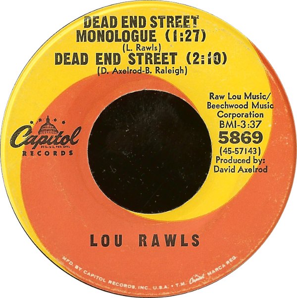 Review for Dead End Street Monologue / Dead End Street / Yes It Hurts -  Doesn't It - Lou Rawls by Lejink - Rate Your Music