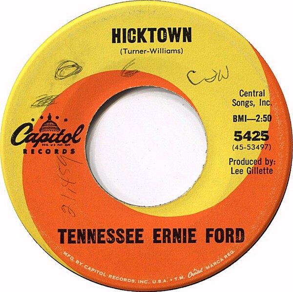 英7” Tennessee Ernie Ford Sixteen Tons / Hicktown CL15403 CAPITOL /00080 Hicktown / Sixteen Tons by Tennessee Ernie Ford (Single