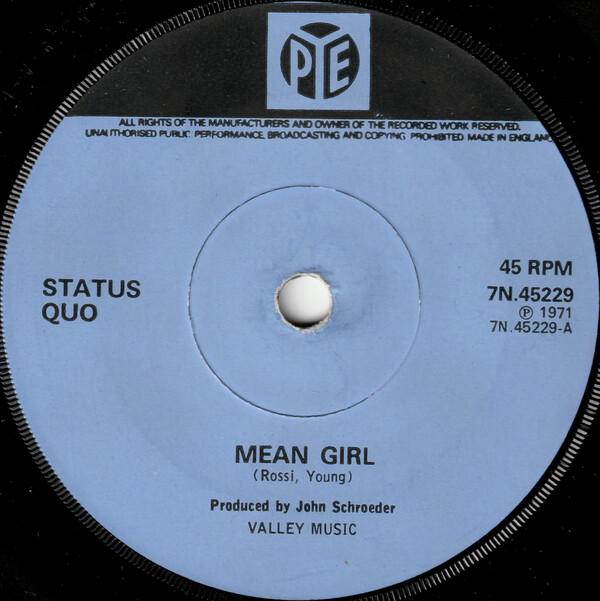 Mean Girl / Everything by Status Quo (Single, Boogie Rock) Reviews