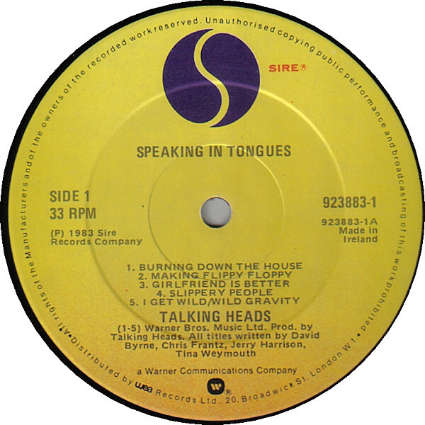 Talking Heads – Speaking In Tongues Talking Heads - Speaking In Tongues - Amazon.com Music