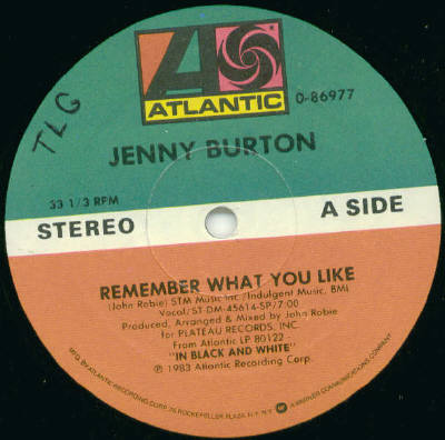 Remember What You Like / Players by Jenny Burton (Single, Freestyle
