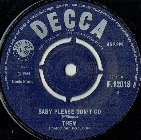 Baby Please Don't Go / Gloria by Them (Single, British Rhythm