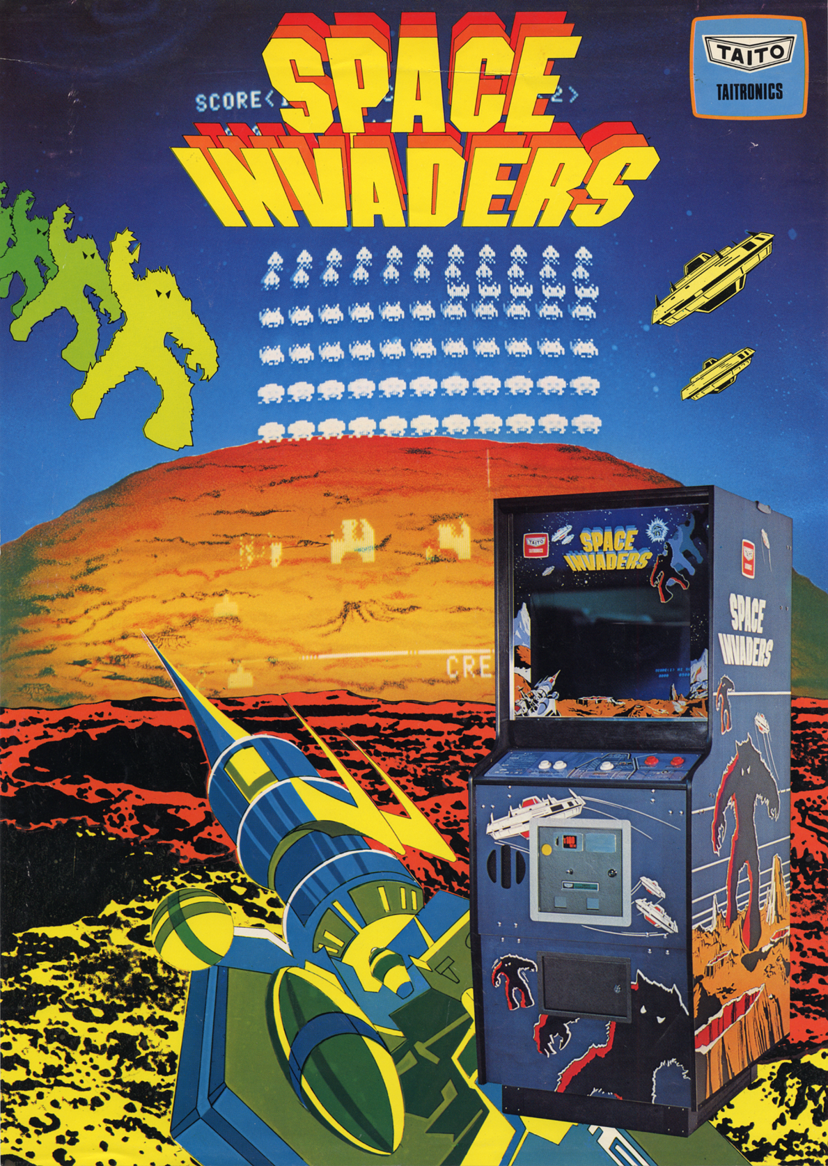 Space Invaders (video game, fixed shooter, alien, space