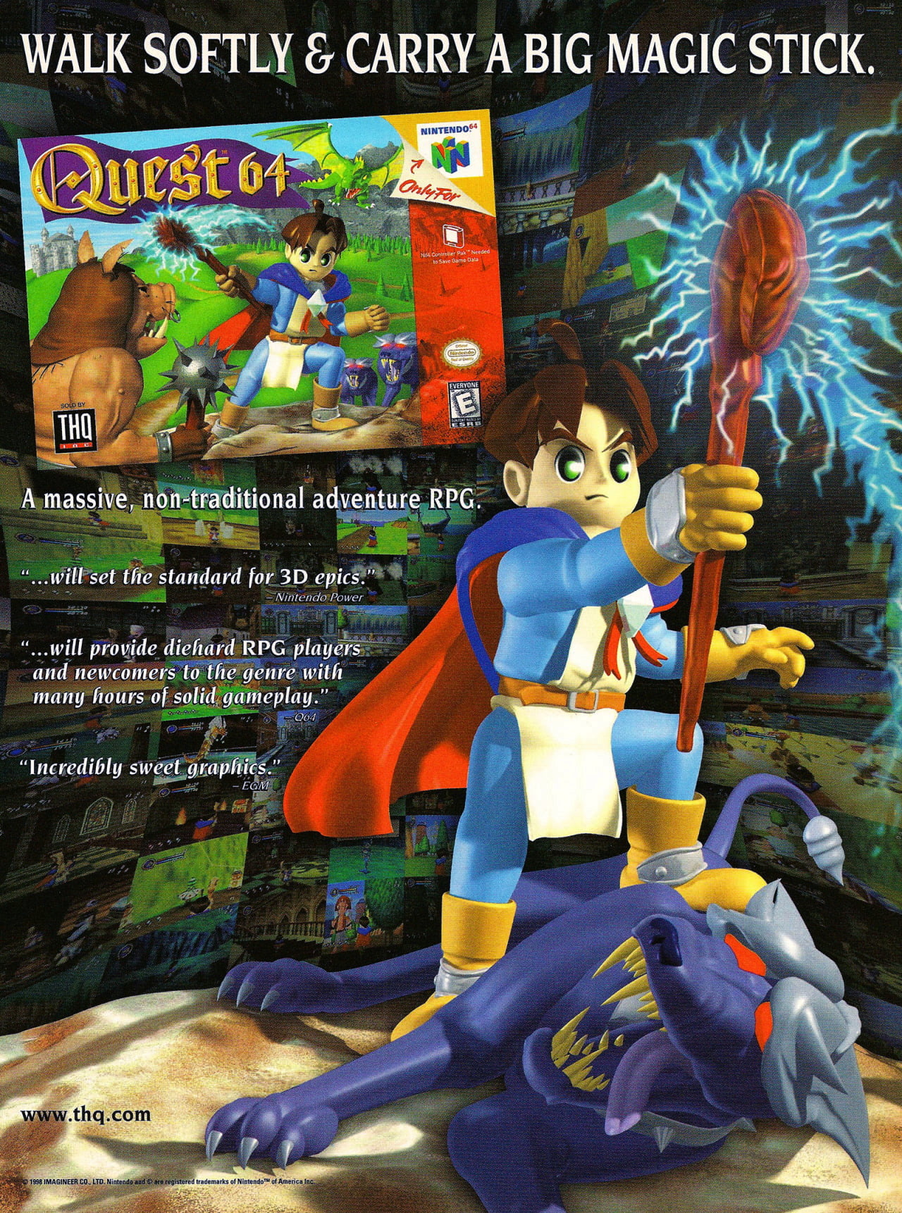 Quest 64 (video game, JRPG, turn-based RPG, high fantasy, third