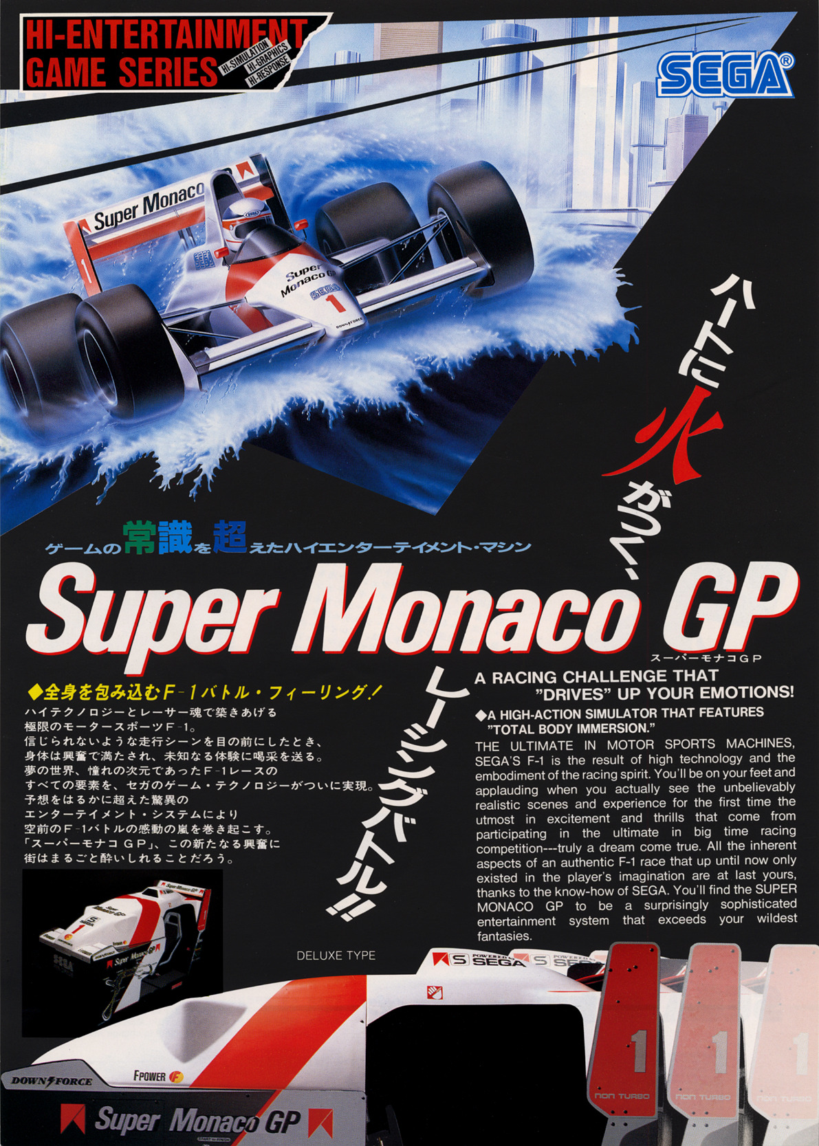 Jeu Super Monaco GP – Sega Game Gear – Cartouche + Instructions – PAL – Bon état