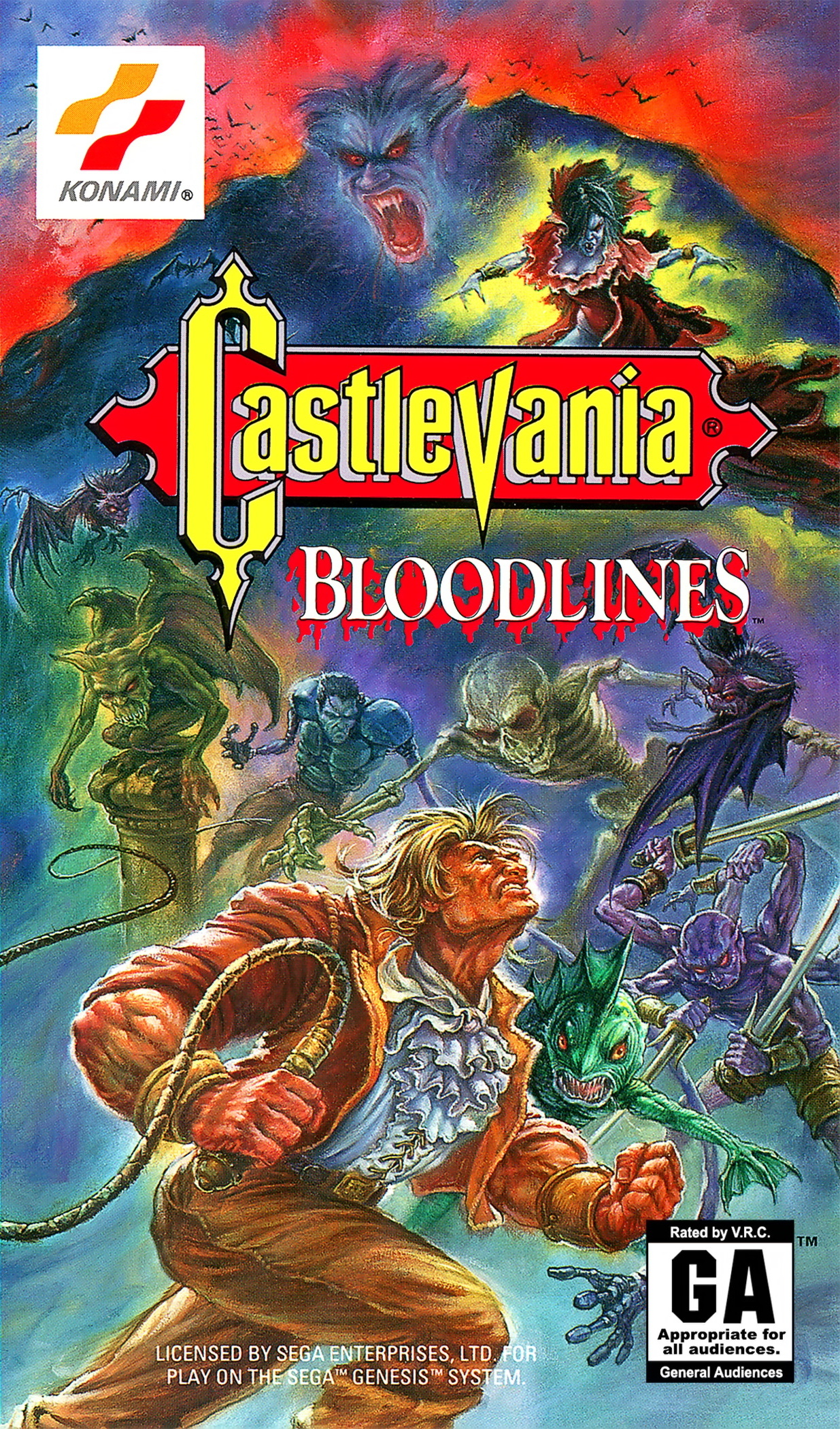 Castlevania Bloodlines (video game, gothic, 2D platformer, vampire