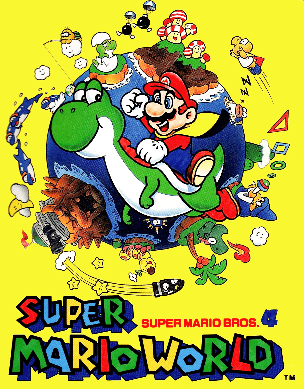 Super Mario World (video game, 2D platformer, fantasy, side