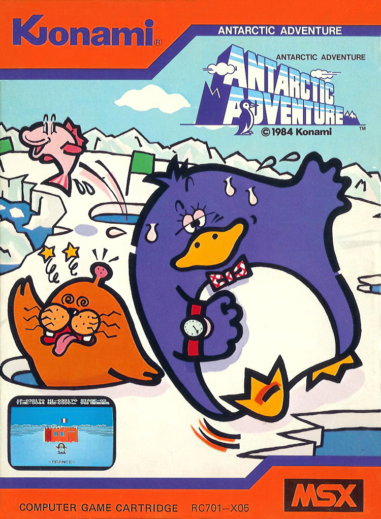 けっきょく南極大冒険 MSX版 Antarctic Adventure [けっきょく南極大冒険] (video game, MSX