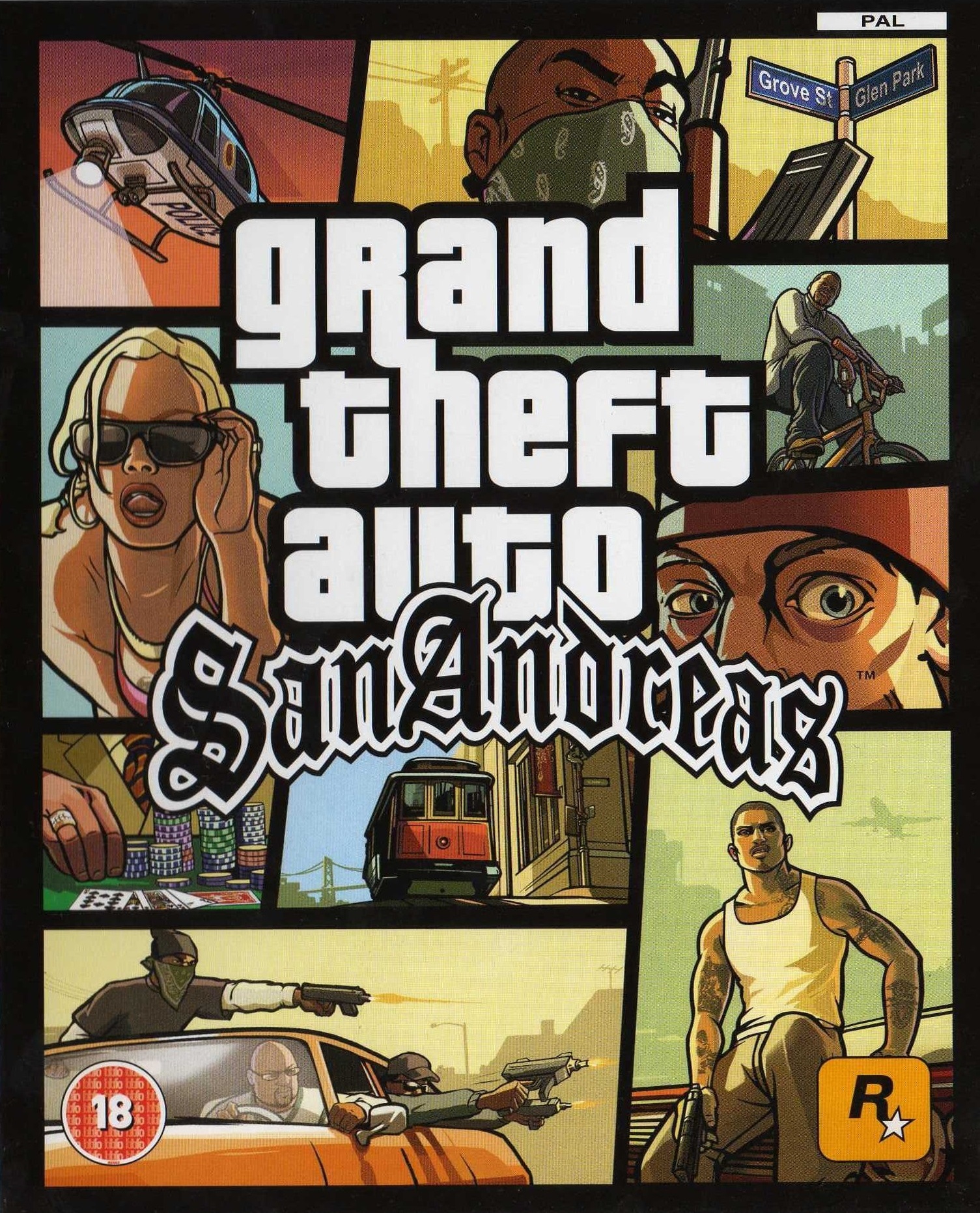 Grand Theft Auto: San Andreas (video game, open world, crime, mission-based  driving, action-adventure, third-person shooter, day/night cycle,  real-time, third-person, character customization, item shop, navigational  map, lock on, satire, voice acting ..., image size:1505x1863