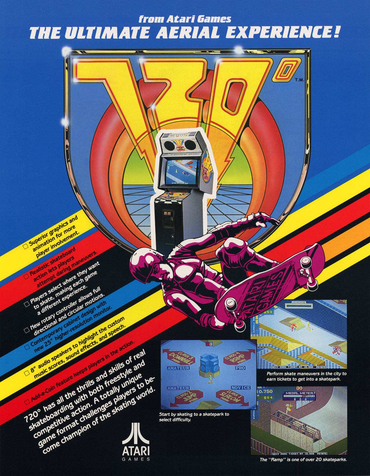 720° (video game, skateboarding, arcade, hub world, real-time