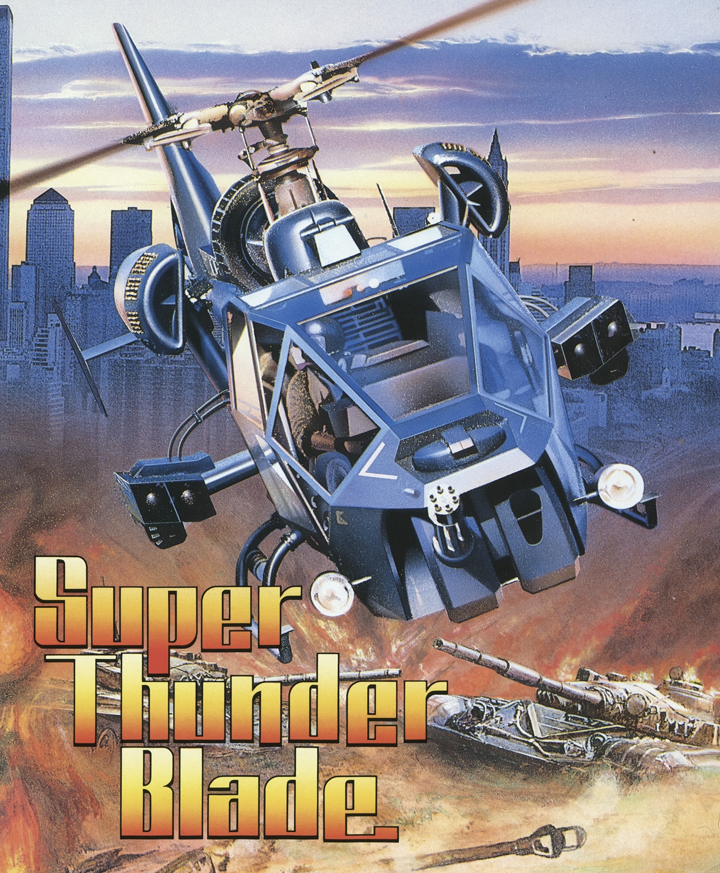 Jeu Super Thunder Blade - Sega Mega Drive PAL, Complet Avec Boîtier Et Notice