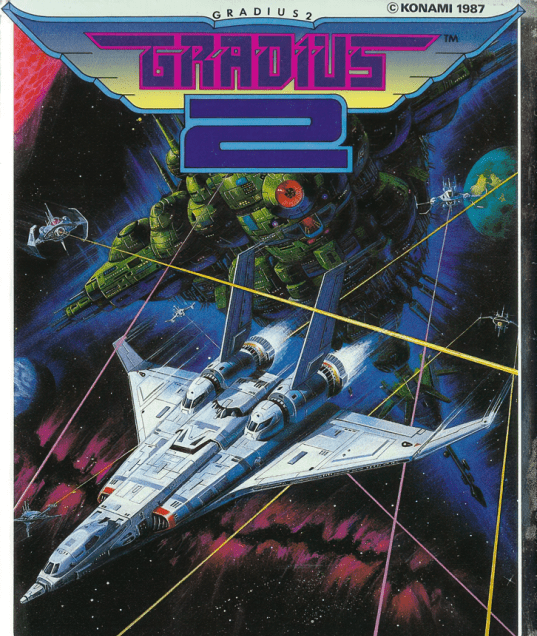 Gradius 2 (video game, scrolling shooter, science fiction, space