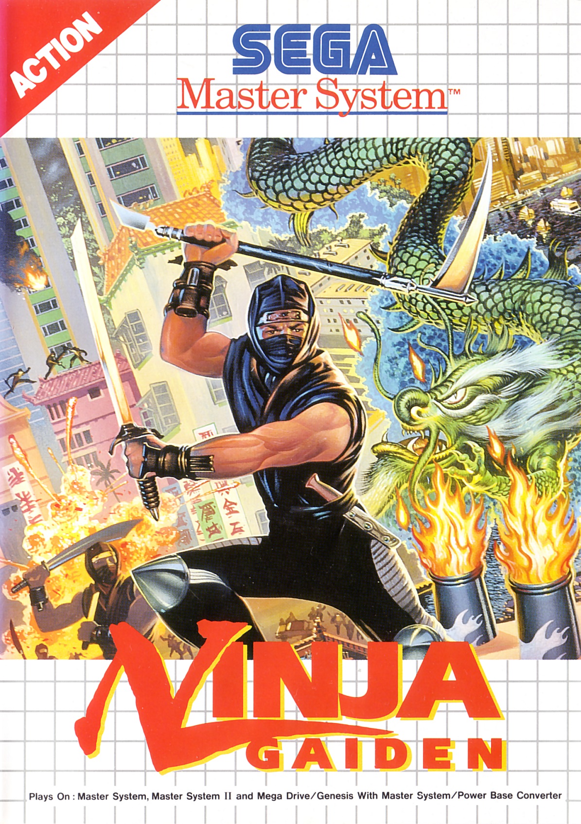 Jeu Vidéo The Ninja Pour SEGA Master System - Version Boîte, En Bon état