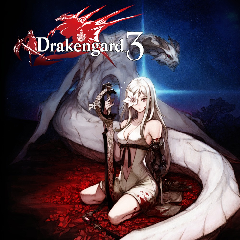 Drakengard 3 (video game, hack and slash, high fantasy, black