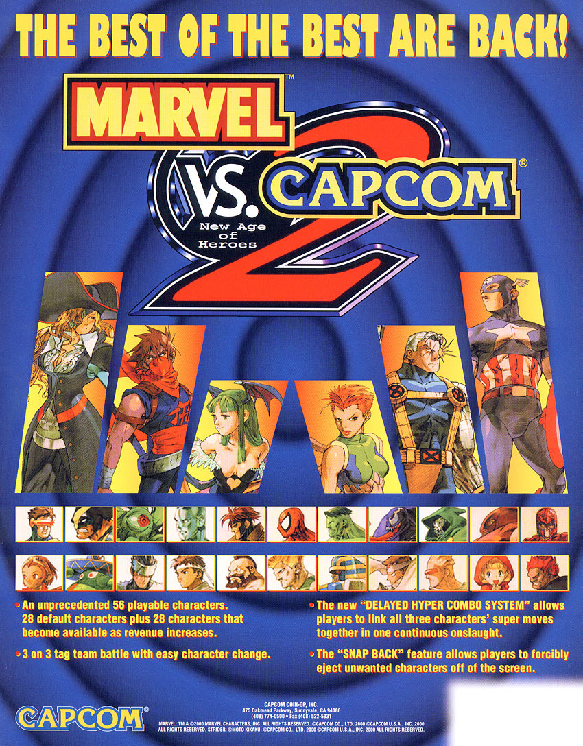 Marvel vs. Capcom 2: New Age of Heroes (video game, superhero, 2D