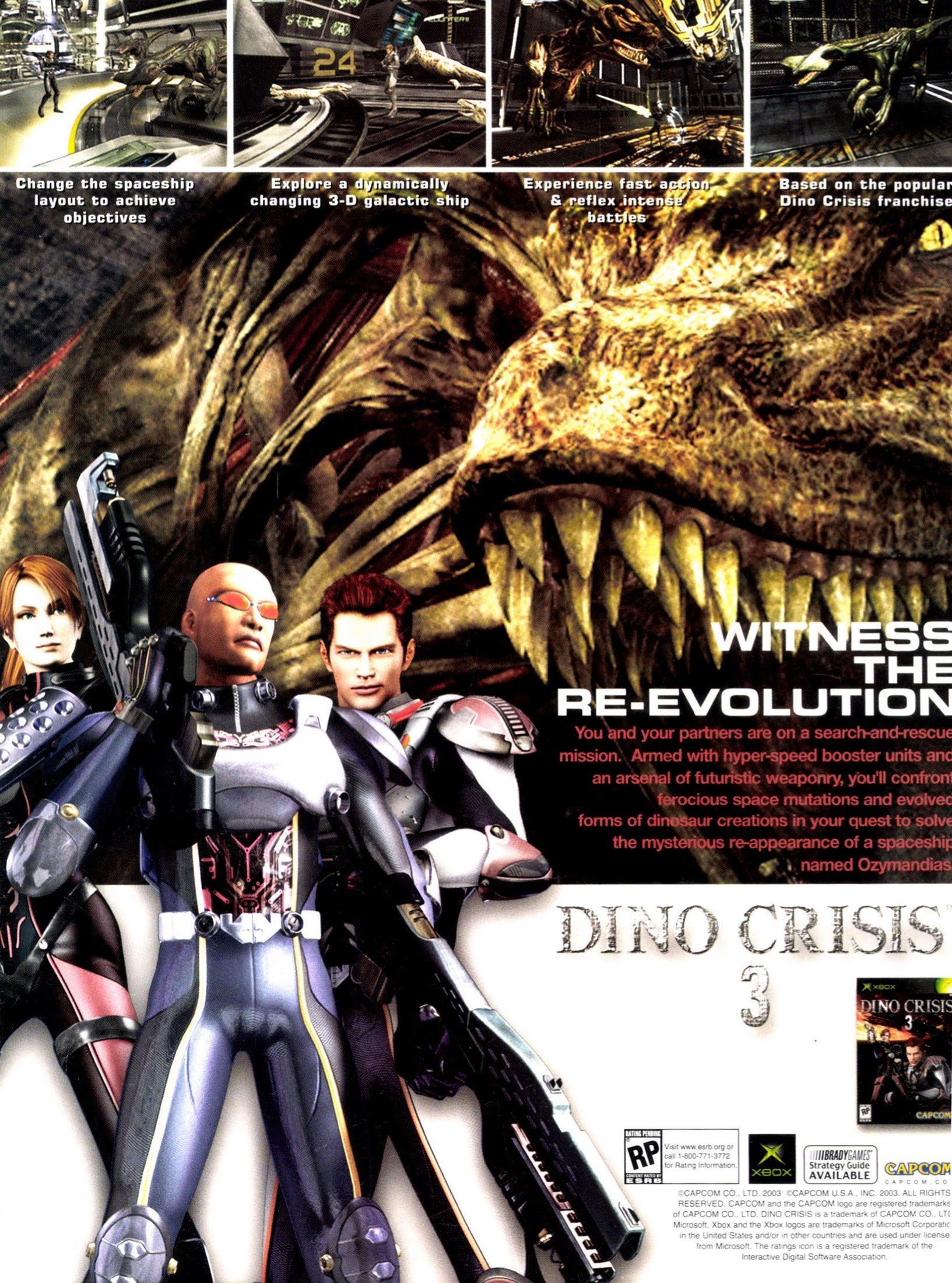 Dino Crisis 3 (video game, dinosaur, third-person shooter, science