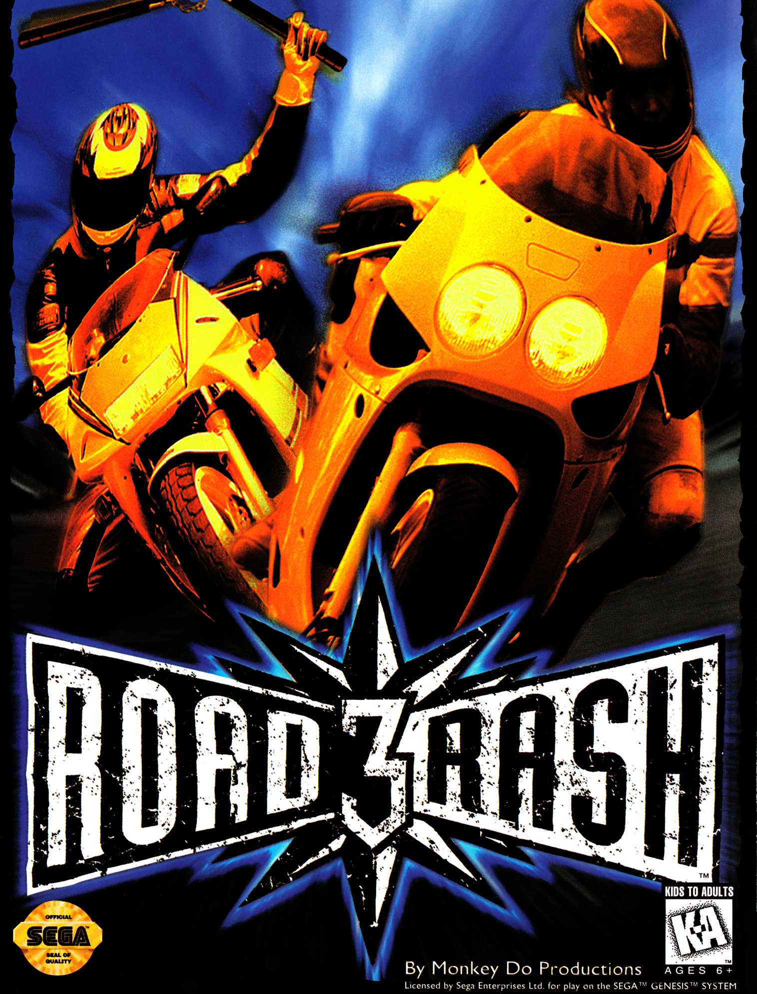 Road Rash 3: Tour de Force (video game, motorcycle, vehicular combat ...