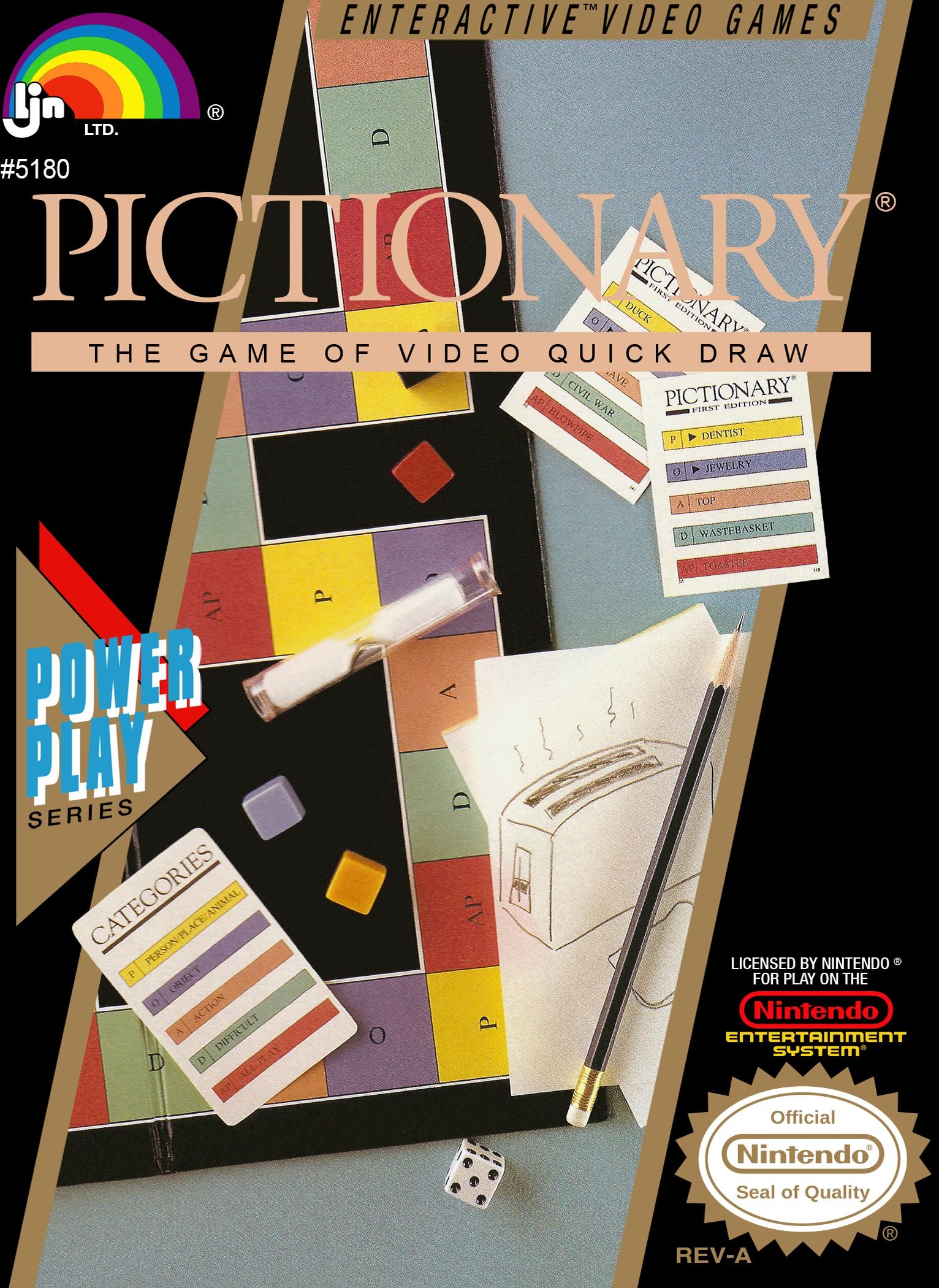 Pictionary (video game, NES, 1990) reviews & ratings - Glitchwave video ...