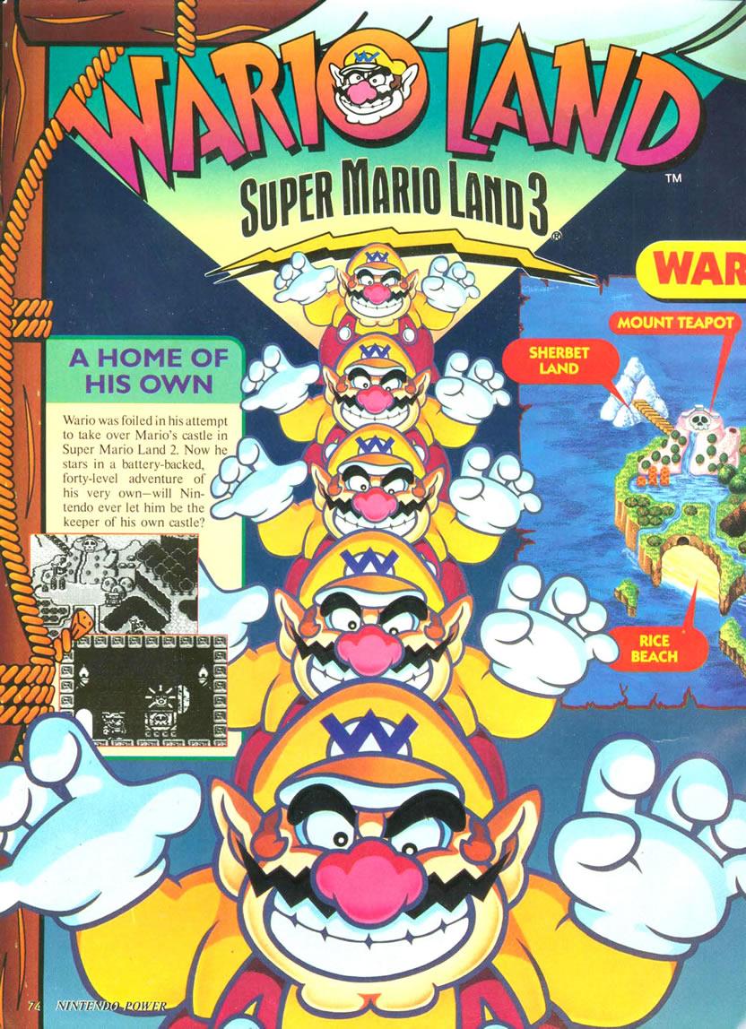 Wario Land Super Mario Land 3 Player's offers Choice for Nintendo Gameboy