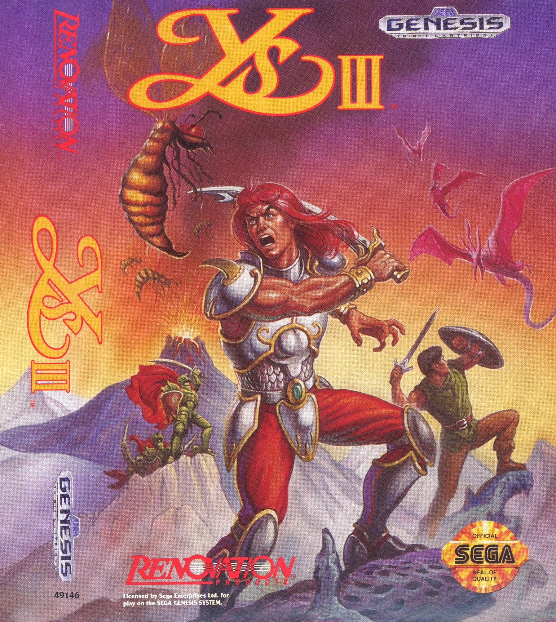 Ys: Wanderers From Ys (video game, Mega Drive/Genesis, 1991