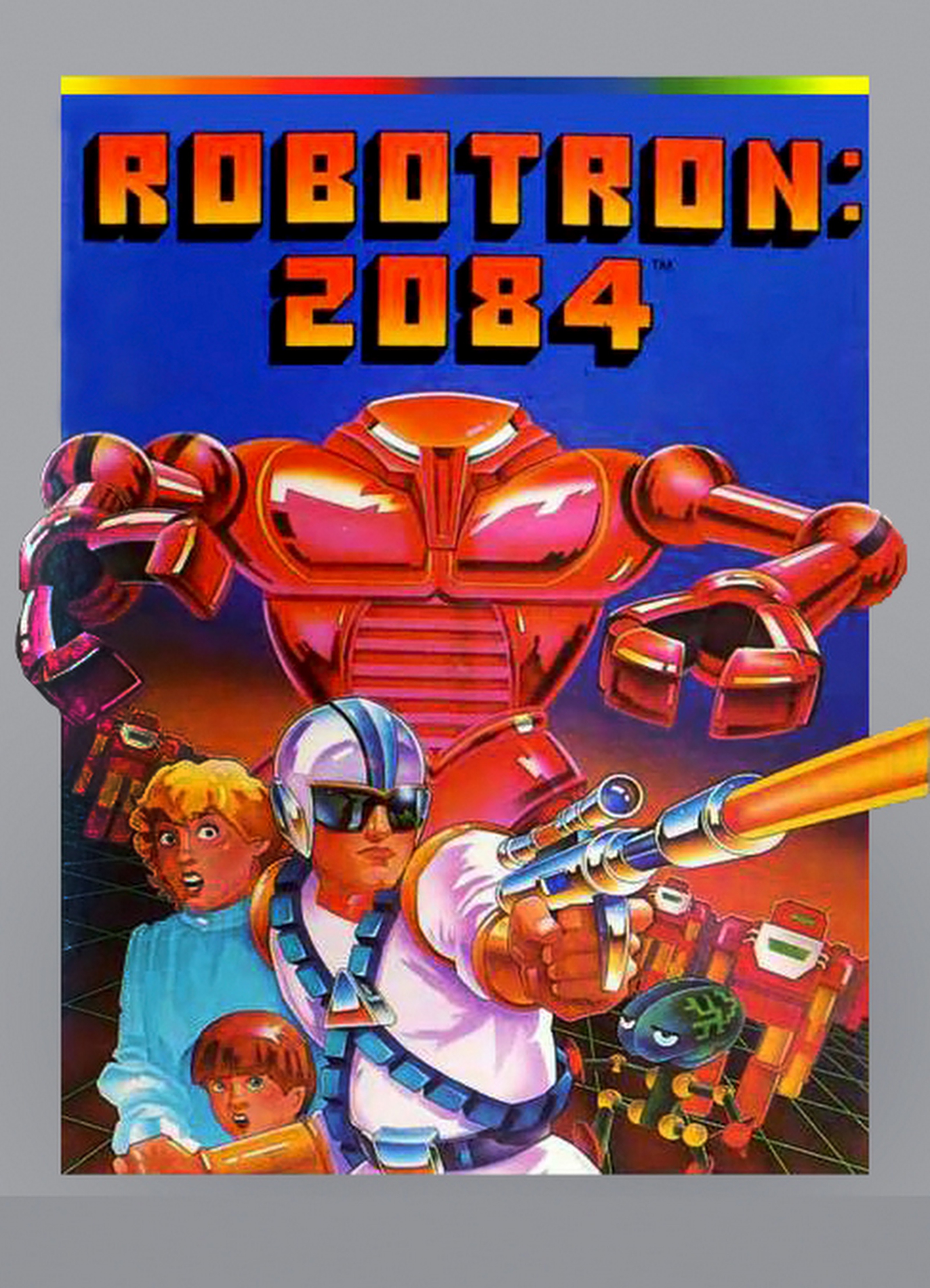 Robotron: 2084 (video game, twin-stick shooter, dystopian, arcade
